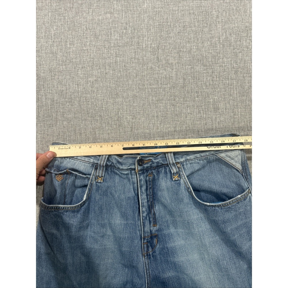 Vintage Rocawear Jeans Mens 36x33 Baggy Fit Y2K Streetwear Blue Denim - Picture 13 of 16